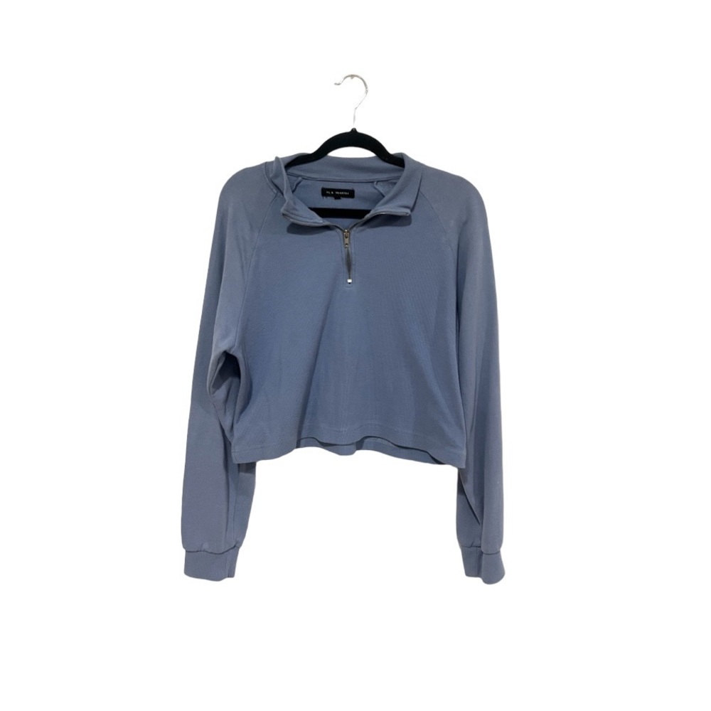 L.A. hearts cropped collared quarter zip